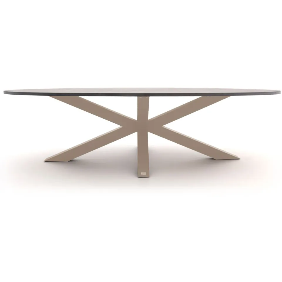 Bellagio tuinmeubelen Bellagio Induno Ellips low dining tuintafel 240x120cm taupe, foto 2