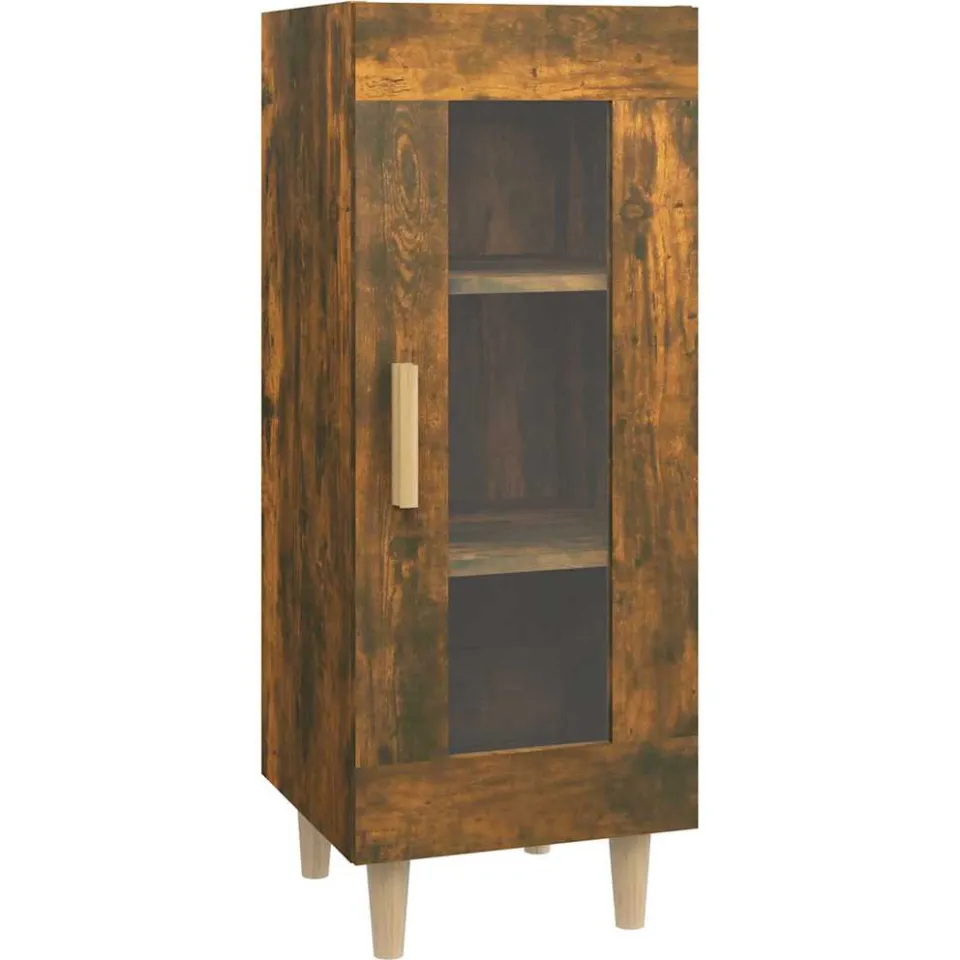 vidaXL Dressoir 34,5x34x90 cm bewerkt hout gerookt eiken