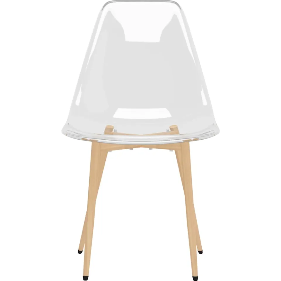 vidaXL Eetkamerstoelen 2 st PET transparant transparent, foto 4