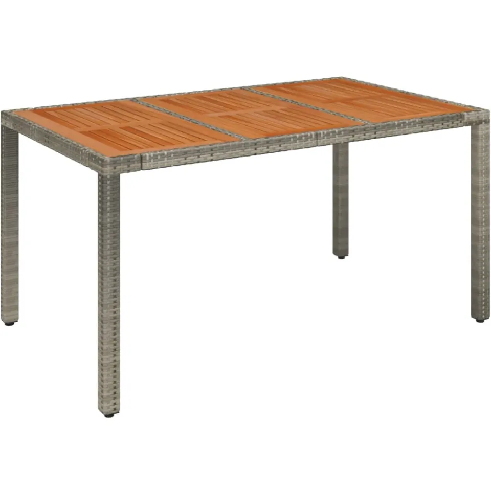 vidaXL 5-delige Tuinset met kussens poly rattan grijs, foto 3