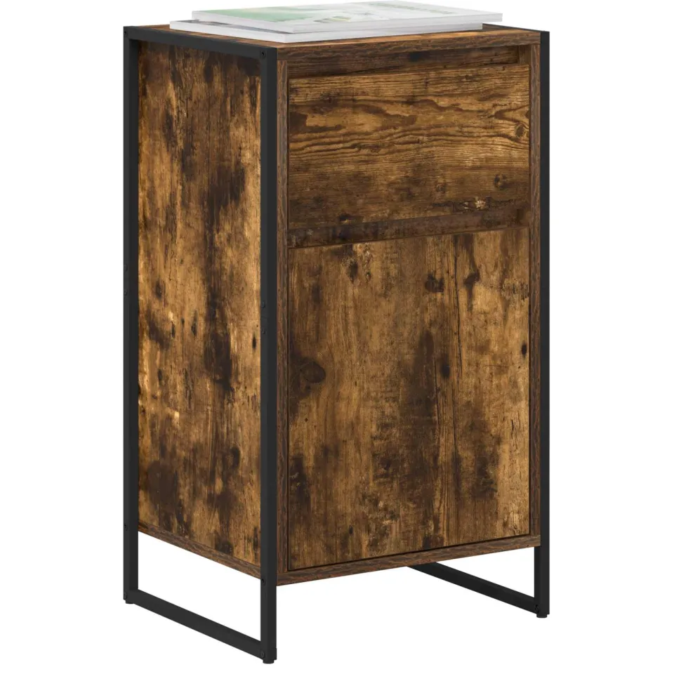 vidaXL Dressoir Gerookt eiken 43 x 36 x 75,5 cm Bewerkt hout Bruin