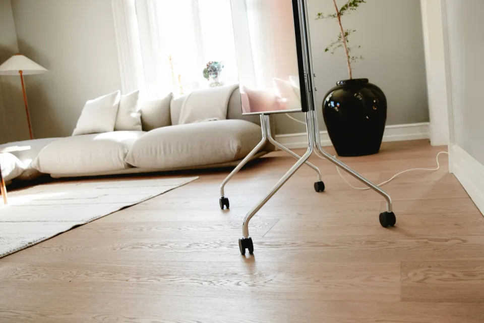 Pedestal tv standaard Moon Rollin' chrome, foto 2