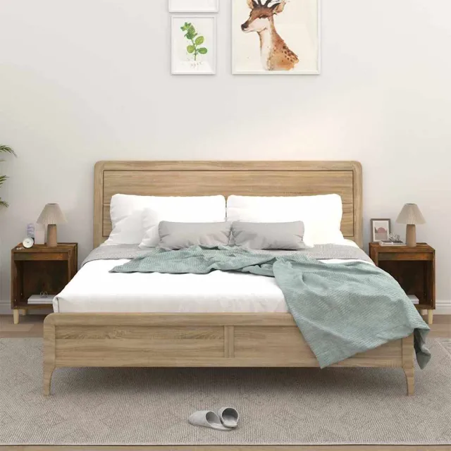 vidaXL Nachtkastjes 2 st 40x35x50 cm gerookt eikenkleurig, foto 2