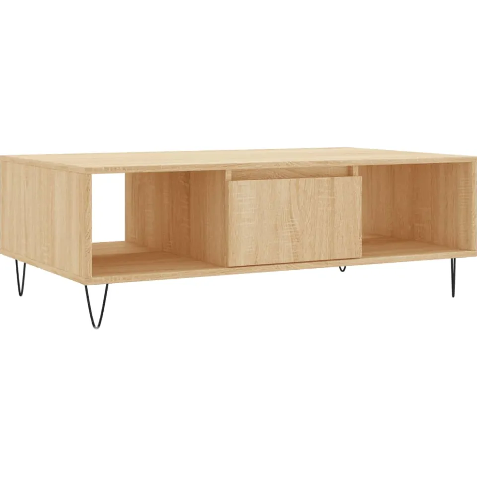 vidaXL Salontafel 104x60x35 cm bewerkt hout sonoma eikenkleurig, foto 3