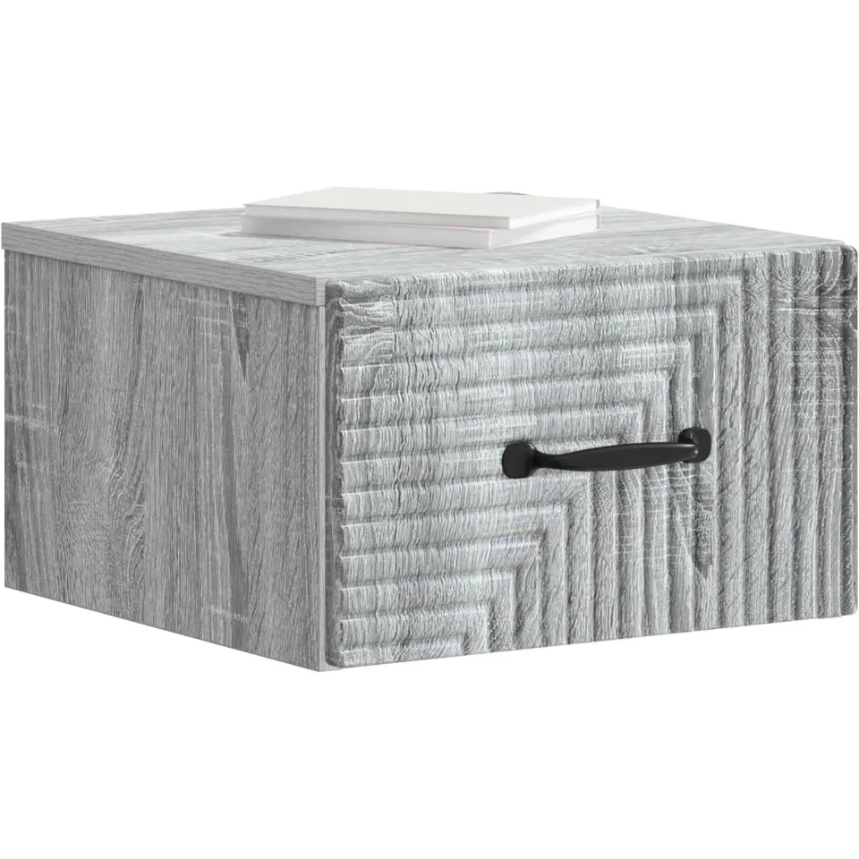 vidaXL Wandbeugel Bedkast 2 st Grijs sonoma 34,5 x 33 x 20 cm, foto 2