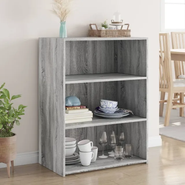 vidaXL Dressoir 70x41x93 cm bewerkt hout grijs sonoma eikenkleurig, foto 2