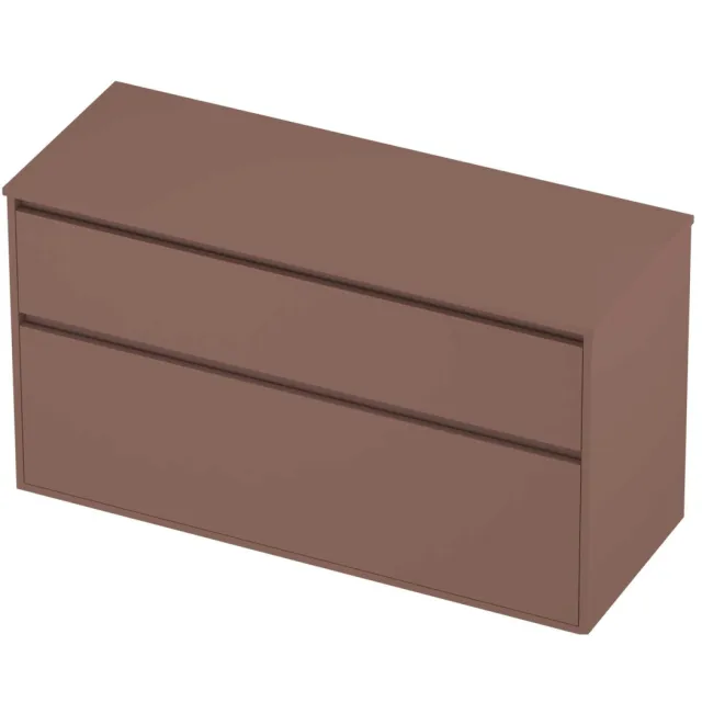 Proline Deck Badmeubelset Greeploos Asymmetrisch Kader 2 Laden 120x46x67 cm Beauty Blush Rosé Goud