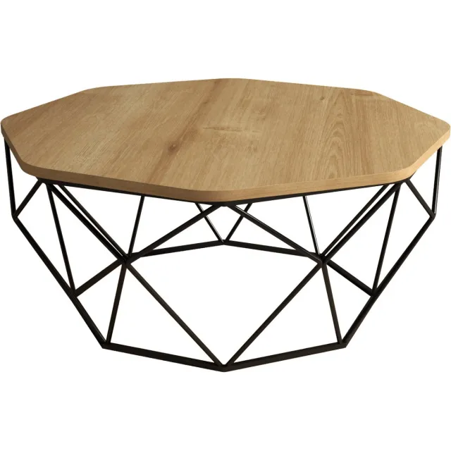 Skye Decor Salontafel - Stijlvol Eiken Design - 90x38x90cm - Duurzaam Melamine Afwerking