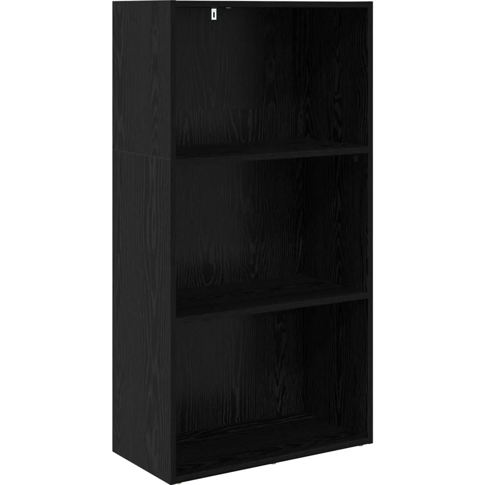 vidaXL Boekenkast 60 x 30 x 114 cm Bewerkt hout Zwart Eiken, foto 3