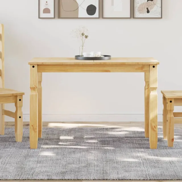 vidaXL Eettafel Corona 112x60x75 cm massief grenenhout Bruin