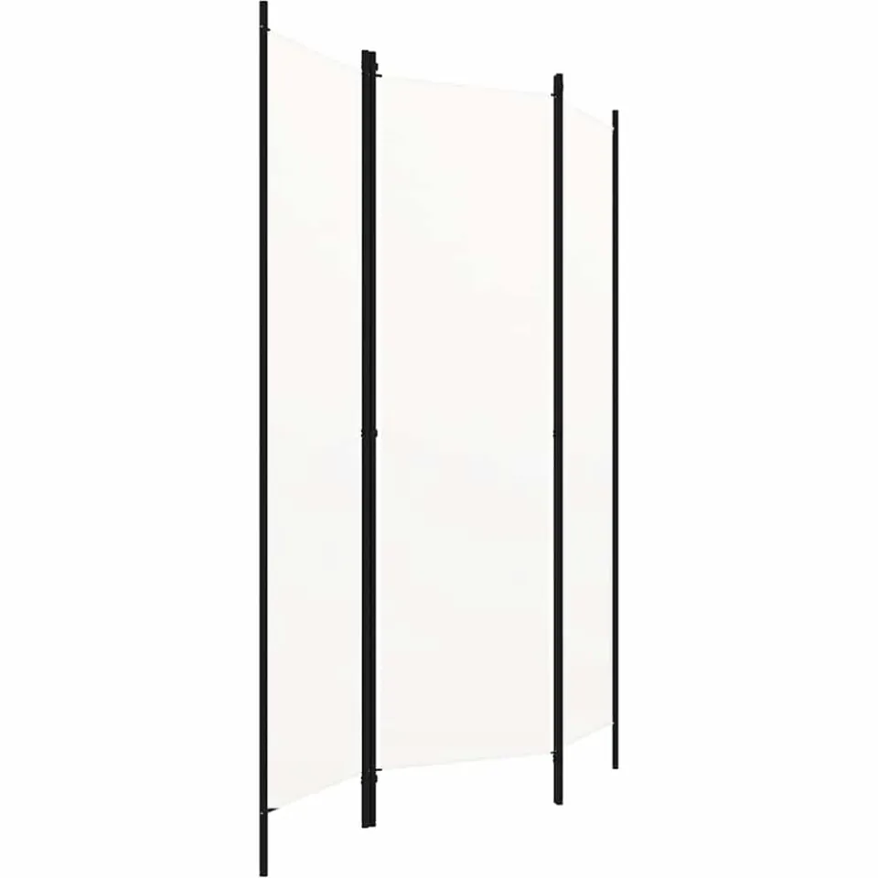 vidaXL Kamerscherm met 3 panelen 150x180 cm wit, foto 3