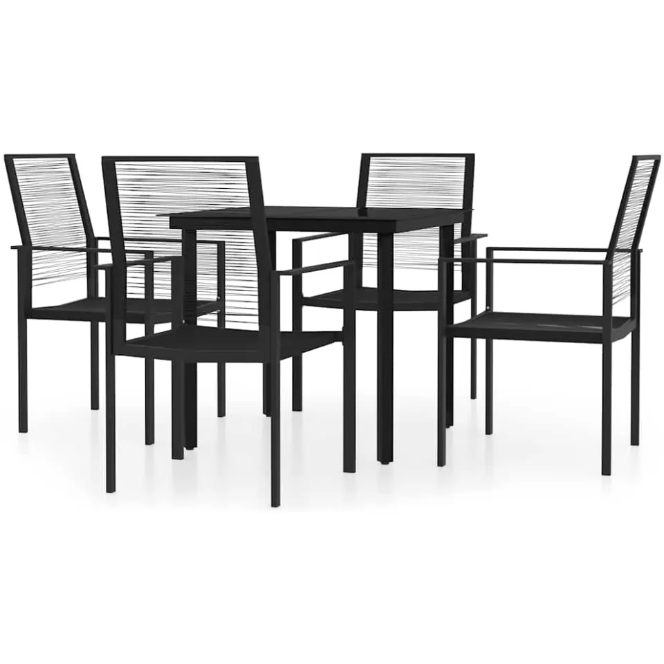 vidaXL 5-delige Tuinset zwart, foto 3