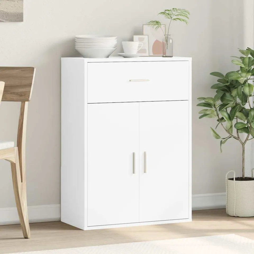 vidaXL Dressoir 60x30x84 cm bewerkt hout wit, foto 3