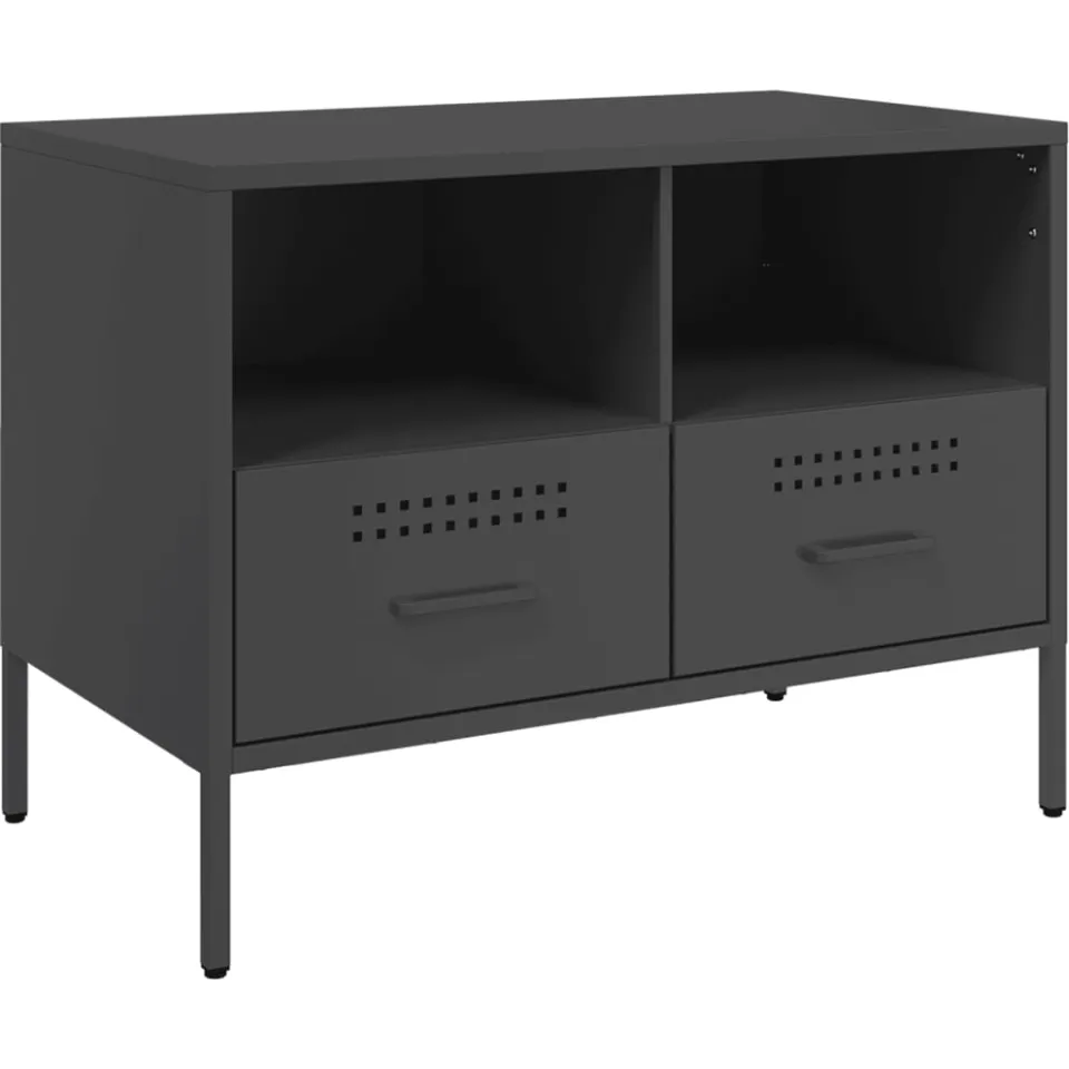 vidaXL Tv-meubel 68x39x50,5 cm staal zwart