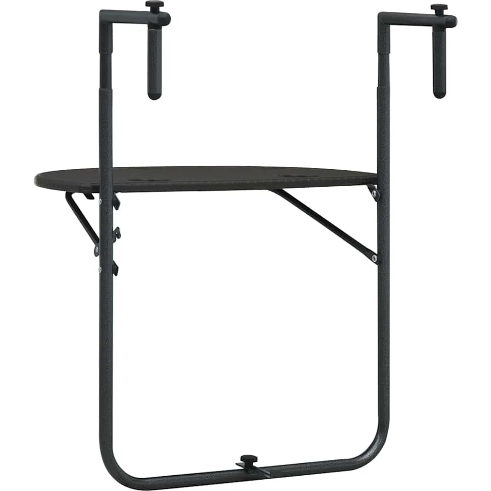 vidaXL Balkontafel hangend 60x64x83,5 cm rattan-look kunststof bruin, foto 3