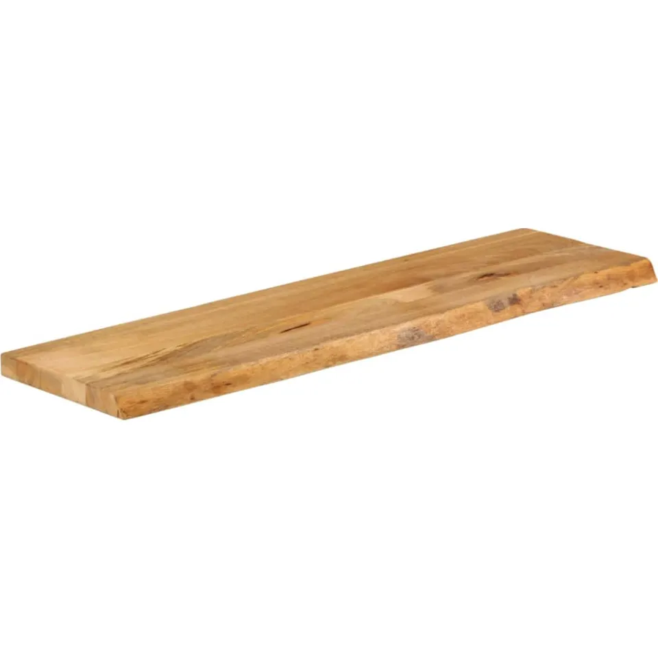 vidaXL Tafelblad met natuurlijke rand 100x20x2,5 cm massief mangohout bruin, foto 2