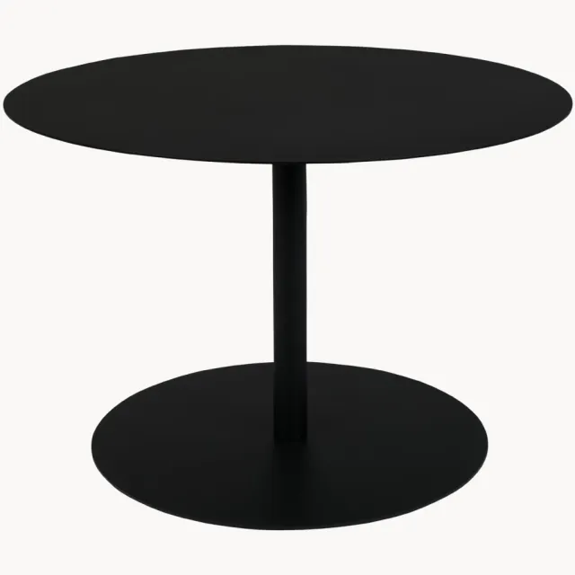 Zuiver Ronde metalen salontafel Snow Zwart