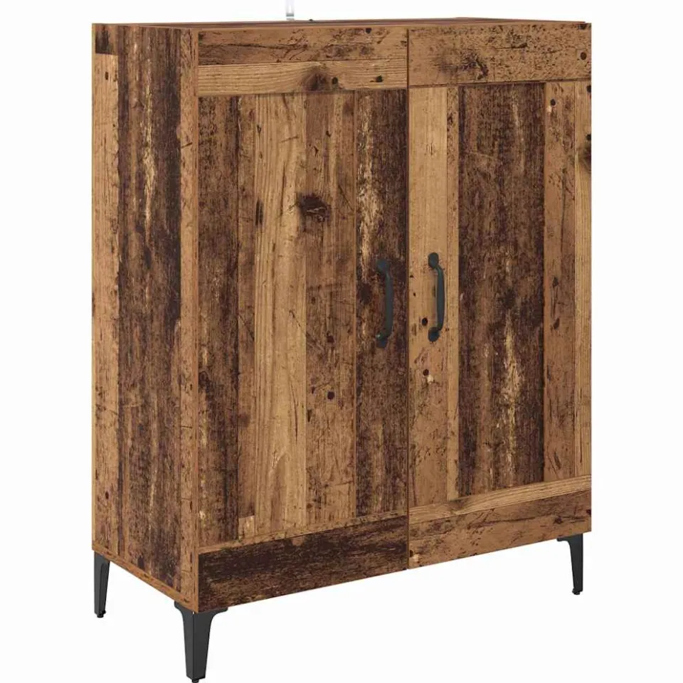 vidaXL Dressoir Oud Hout 69,5 x 34 x 90 cm Bewerkt hout bruin, foto 3