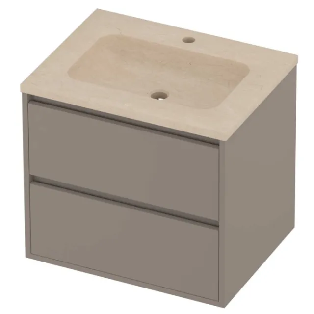 Proline Rollo Badmeubelset Hardsteen Elegant 1 Gat 60x46x54 cm Sand Stone Clay Beige
