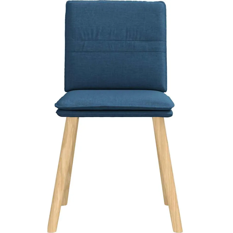 vidaXL Eetkamerstoelen 4 st stof blauw, foto 4