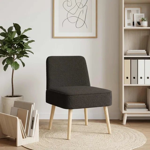 vidaXL Slipper Stoel Zwart, foto 2