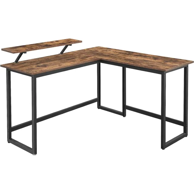 FurnStar hoekbureau - L bureau - 140x130x92.2cm - Bruin