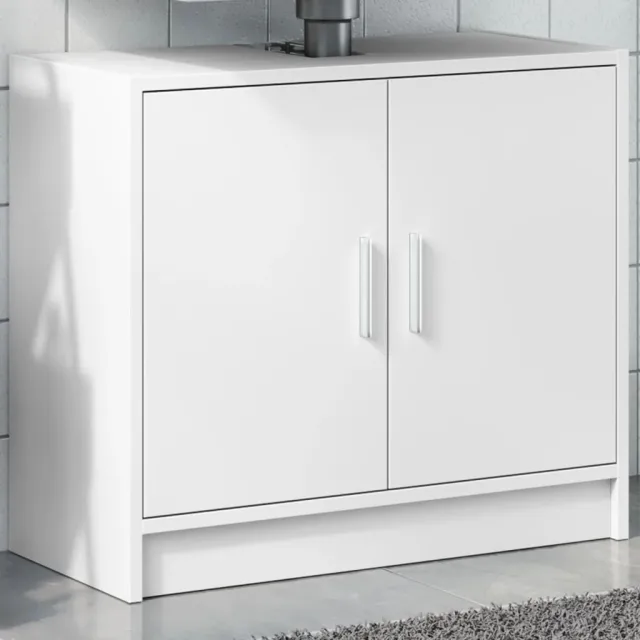 vidaXL Wastafelkast 63x29x55 cm bewerkt hout wit, foto 2