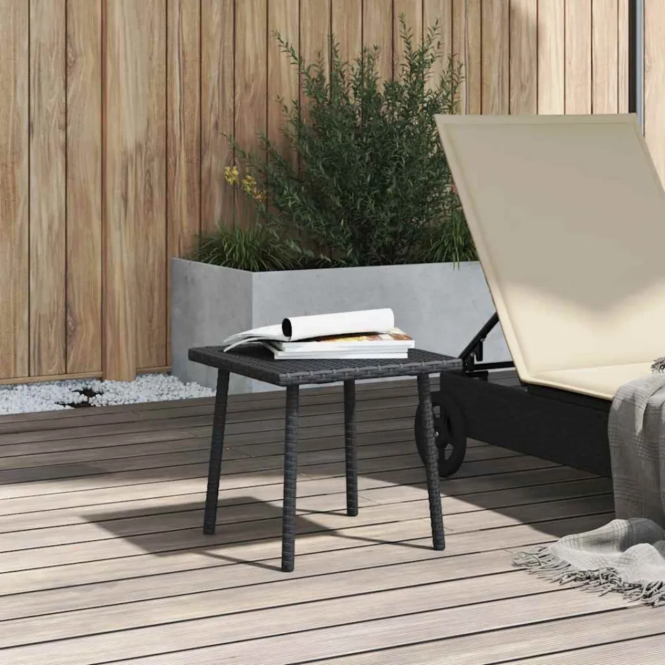 vidaXL Tuin salontafel rechthoekig 40x40x37 cm poly rattan bruin, foto 3