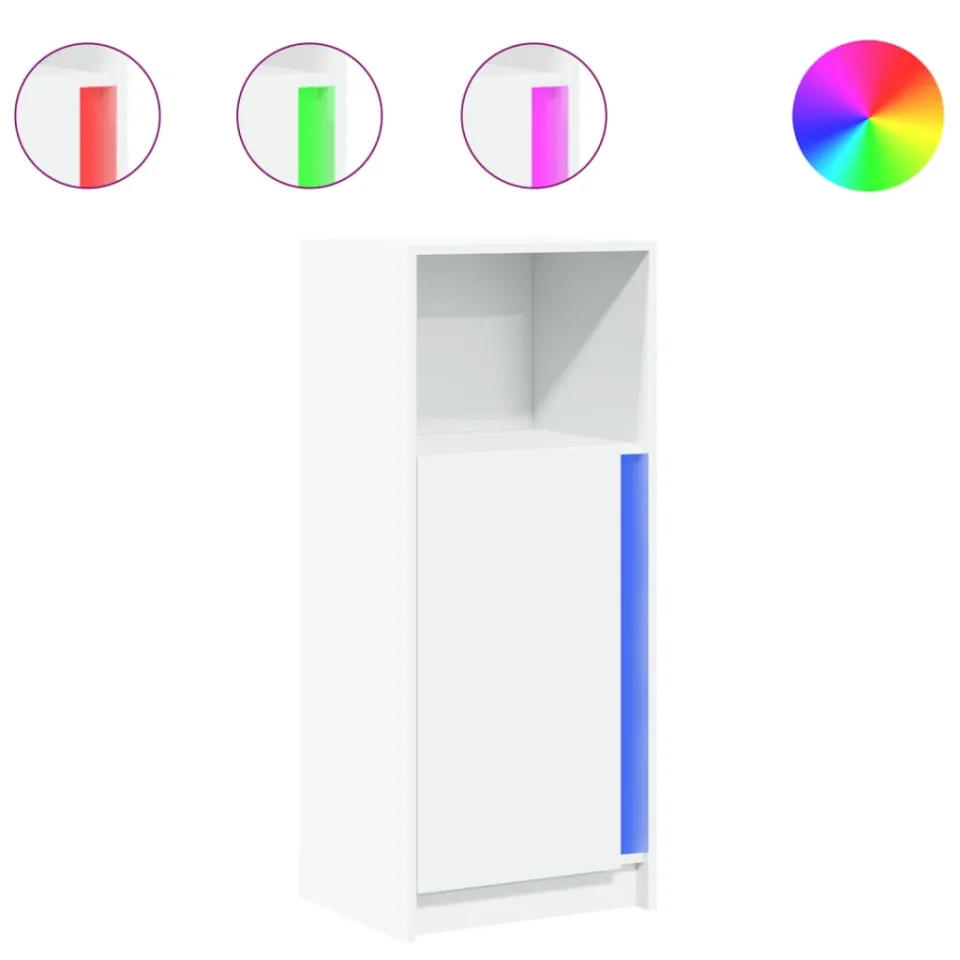 vidaXL Dressoir met LED 42,5x34x100 cm bewerkt hout wit, foto 3