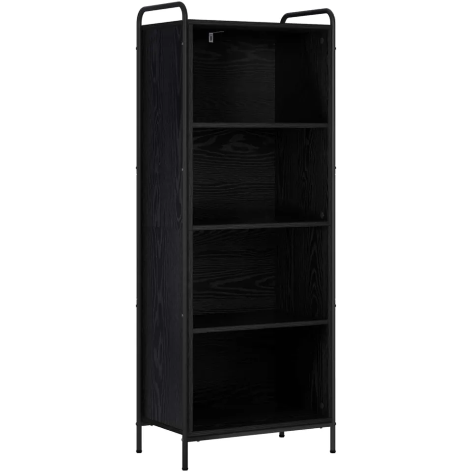 vidaXL Boekenkast 55,5 x 33 x 174 cm Bewerkt hout Zwart eiken, foto 3