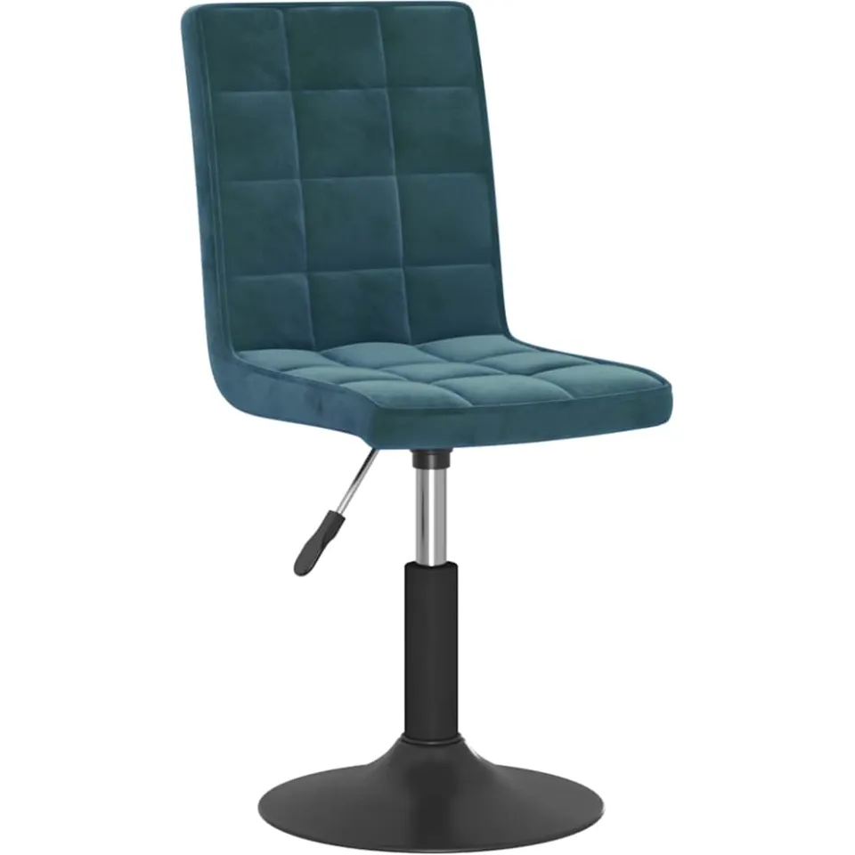 vidaXL Eetkamerstoelen draaibaar 4 st fluweel blauw, foto 3