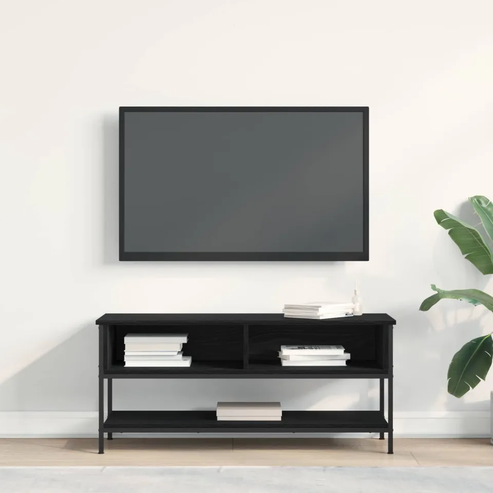 vidaXL Tv-meubelset 100 x 35 x 45 cm Zwart Eiken Bewerkt hout, foto 4