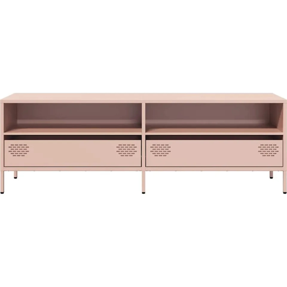 vidaXL Tv-meubel 135x39x43,5 cm koudgewalst staal roze, foto 4