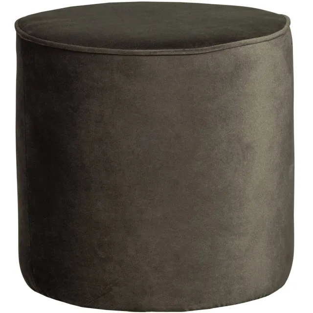 WOOOD Sara Poef Hoog - Velvet - Khaki - 46x46x46 green