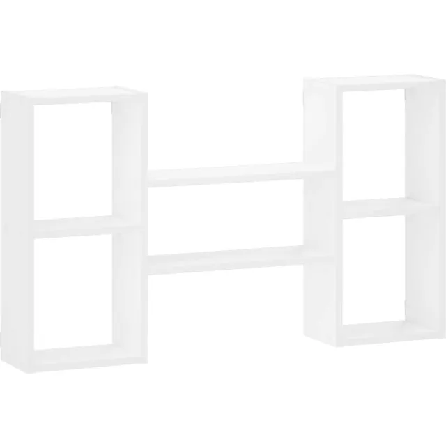 vidaXL Wandplank - Wit - 102 - x - 17 - x - 59 - cm - Bewerkt - hout