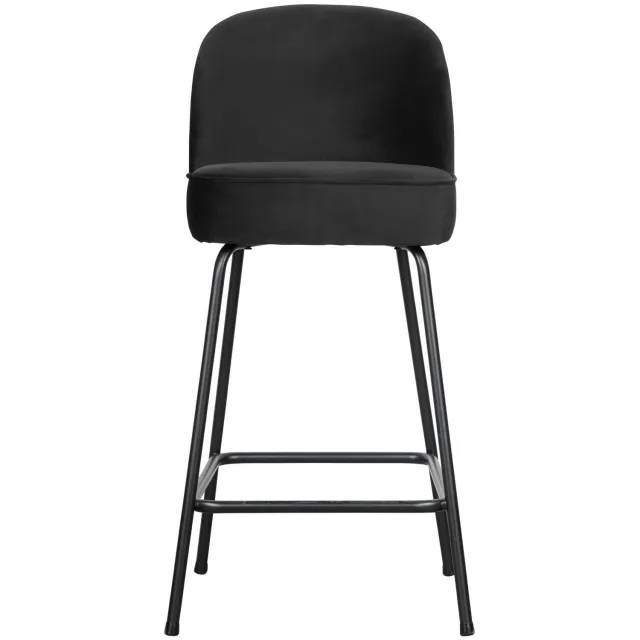 WOOOD Vogue barstoel velvet zwart black