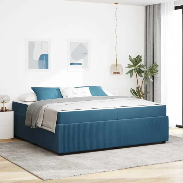 vidaXL Bedframe Blauw 200 x 200 cm Stof