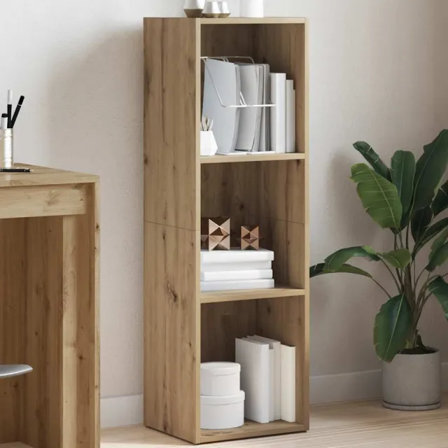 vidaXL Boekenkast 36x30x114 cm bewerkt hout artisanaal eikenkleur Bruin