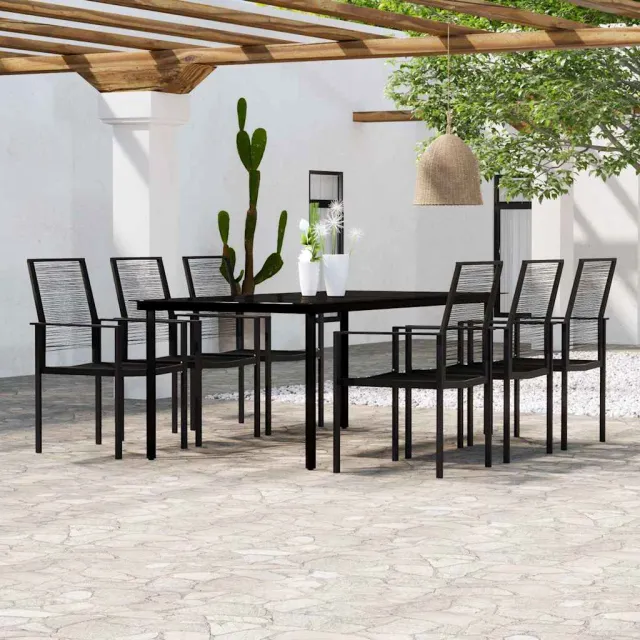 vidaXL 7-delige Tuinset zwart, foto 2