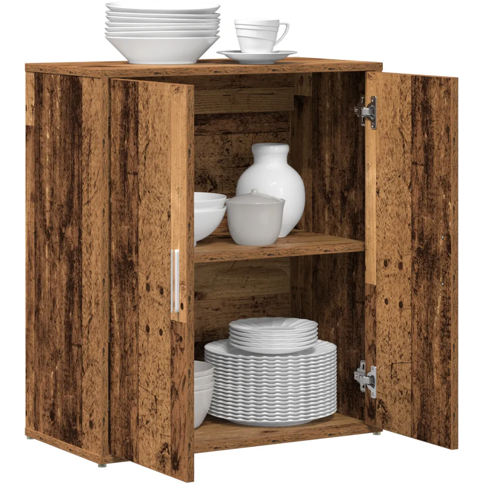 vidaXL Dressoir Oud Hout 60x31x70 cm Engineered Wood Bruin