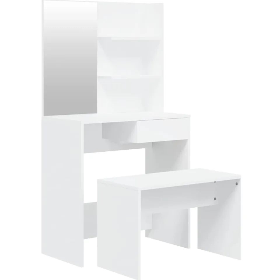 vidaXL Kaptafelset 74,5x40x141 cm wit, foto 4
