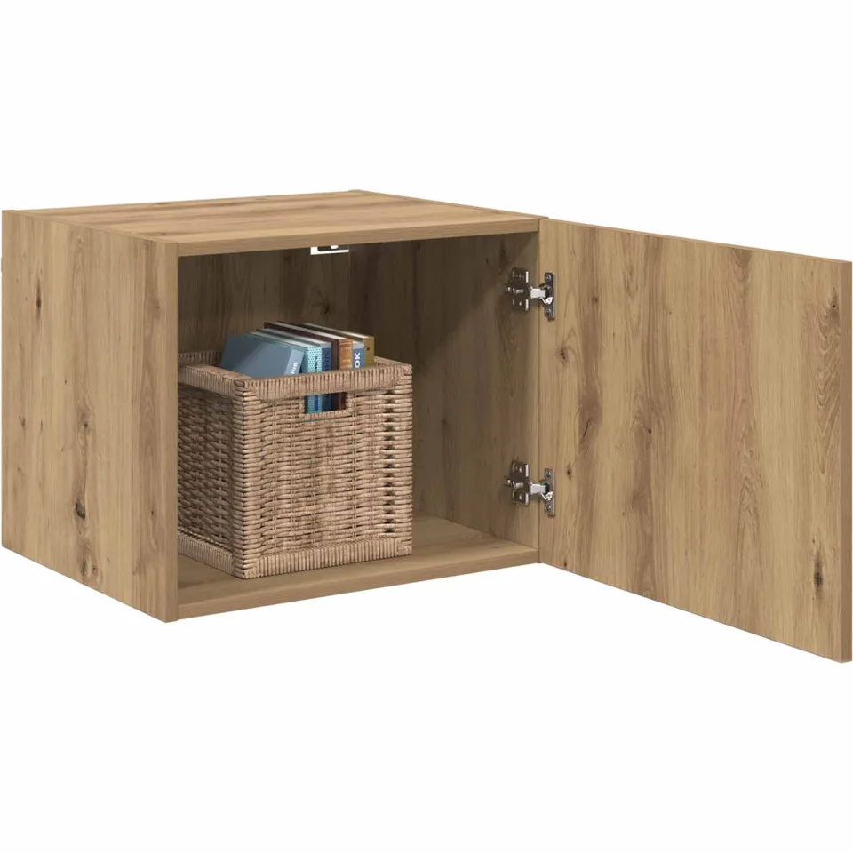 vidaXL Wandkast artisanaal eikenkleurig 50 x 42.5 x 40 cm Bewerkt hout Bruin