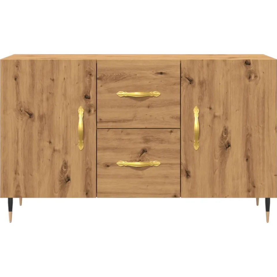 vidaXL Dressoir 100x36x60 cm bewerkt hout artisanaal eikenkleurig, foto 4