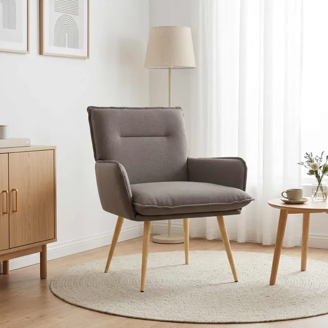 vidaXL Fauteuil Taupe Stof