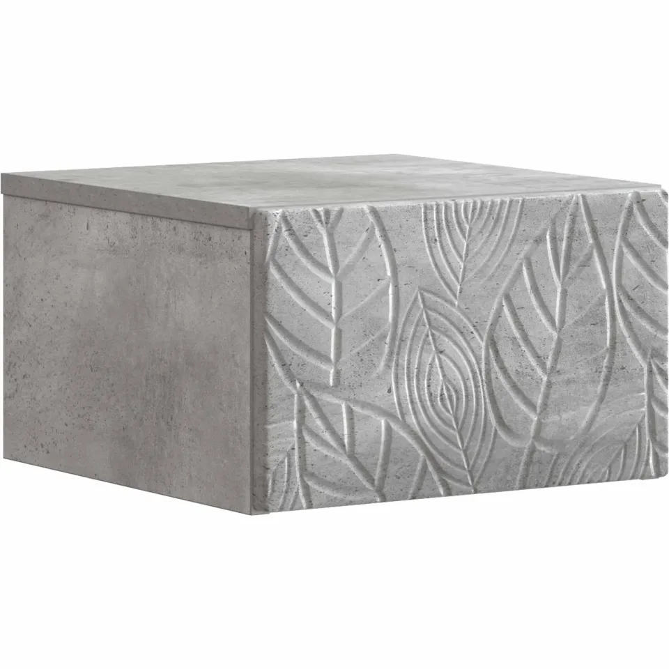 vidaXL Wandbeugel Bedkast Betongrijs 49 x 34,5 x 20 cm Bewerkt hout