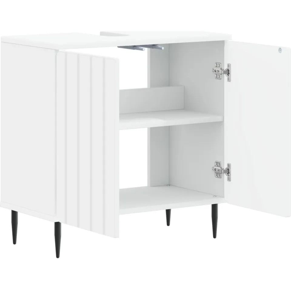 vidaXL Badkamer wastafelkast ZWOLLE Wit 59,5 x 31,5 x 59 cm