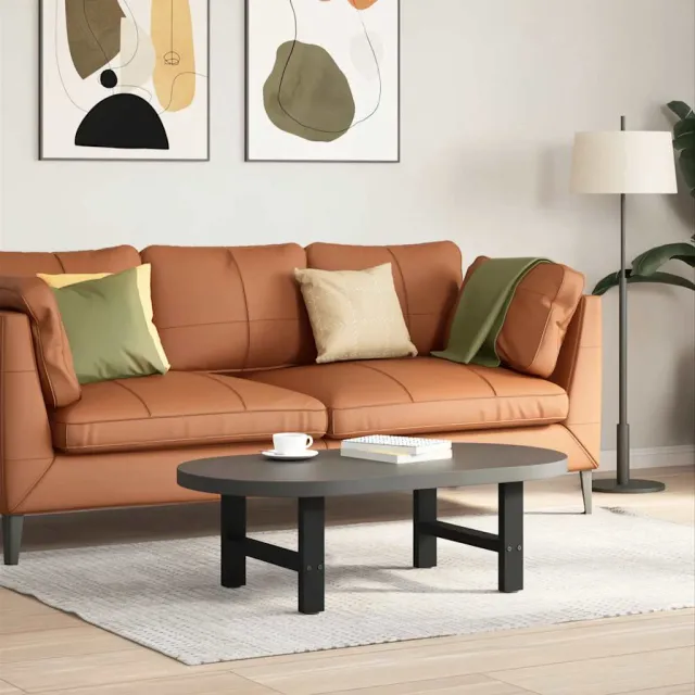 vidaXL Salontafelpoten 2 st 50x(30-31) cm staal zwart