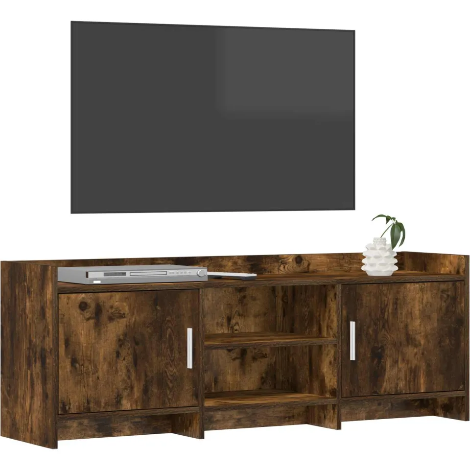 vidaXL TV-kast 130 x 33 x 47 cm Gerookt eiken Bewerkt hout