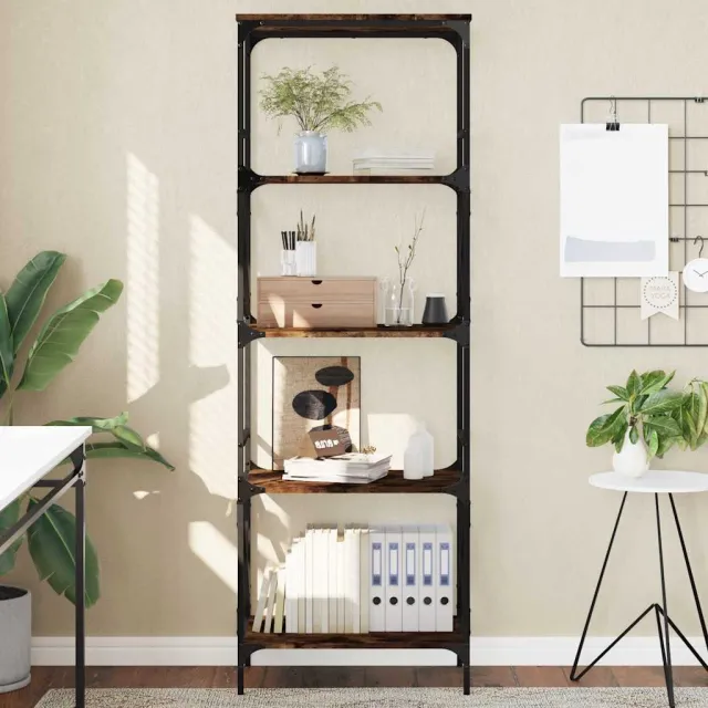 vidaXL Boekenkast 5-laags 59x35x171 cm bewerkt hout gerookt eikenkleur Bruin