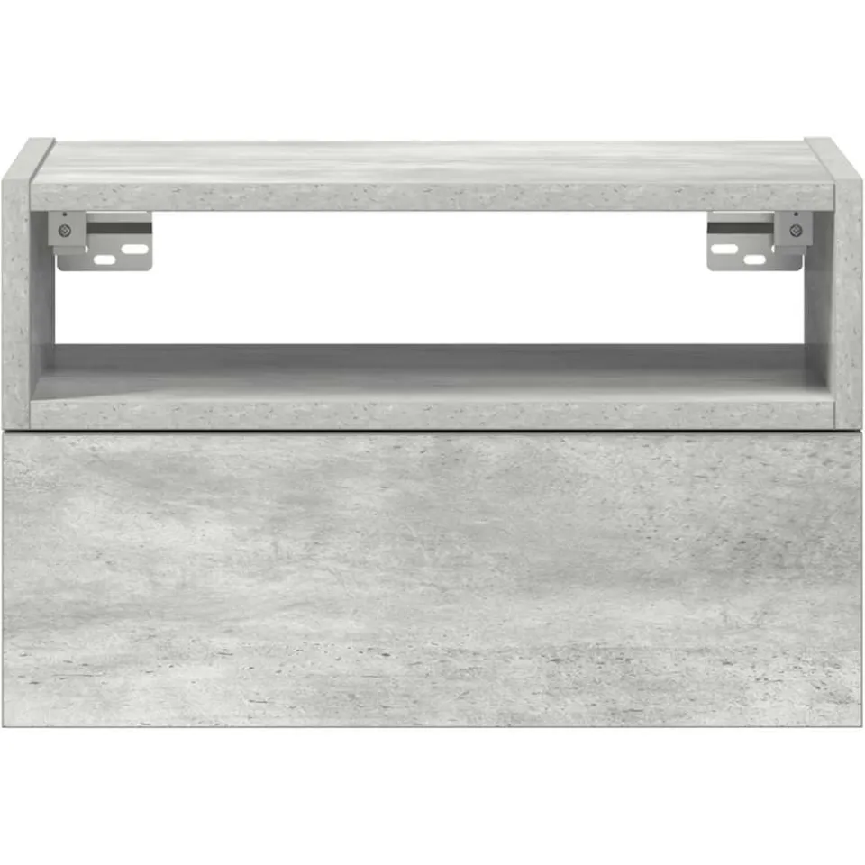 vidaXL Nachtkastjes 2 st wandgemonteerd 45x26x28,5 cm betongrijs grijs, foto 4